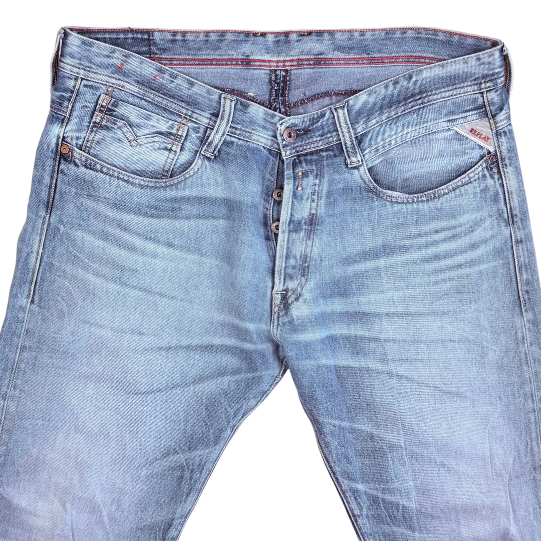 Replay Italy Mens 'Newdoc' Straight Fit Jeans- Size 36/34