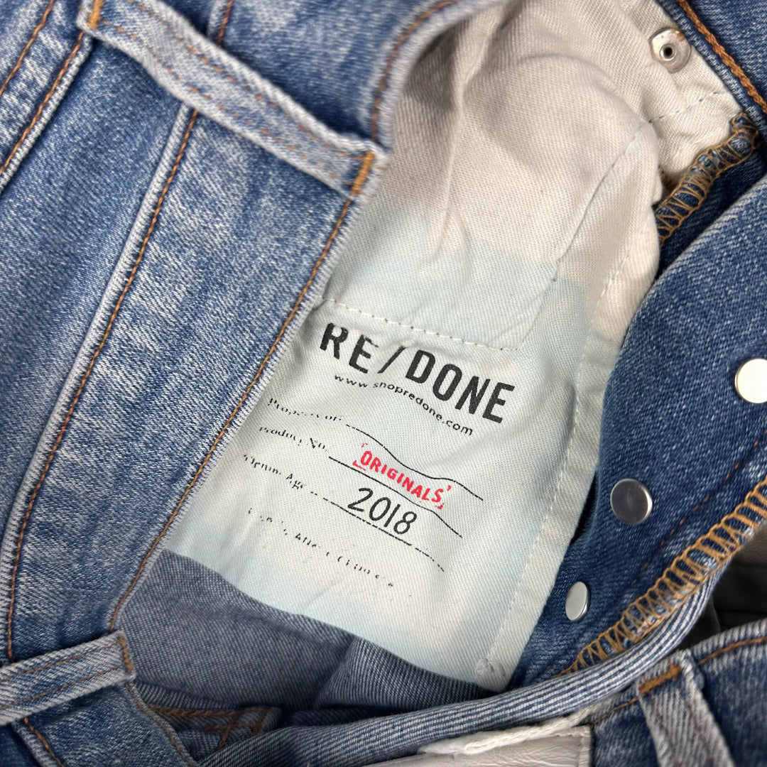RE/DONE High Rise Ankle Crop Stretch Jeans -Size 26