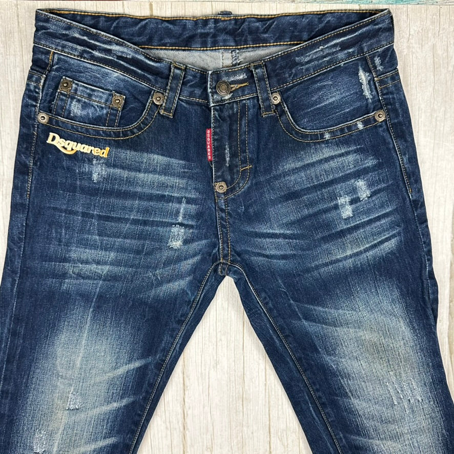 DSquared Ladies Distressed Straight Leg Jeans- Suit Size 9/10