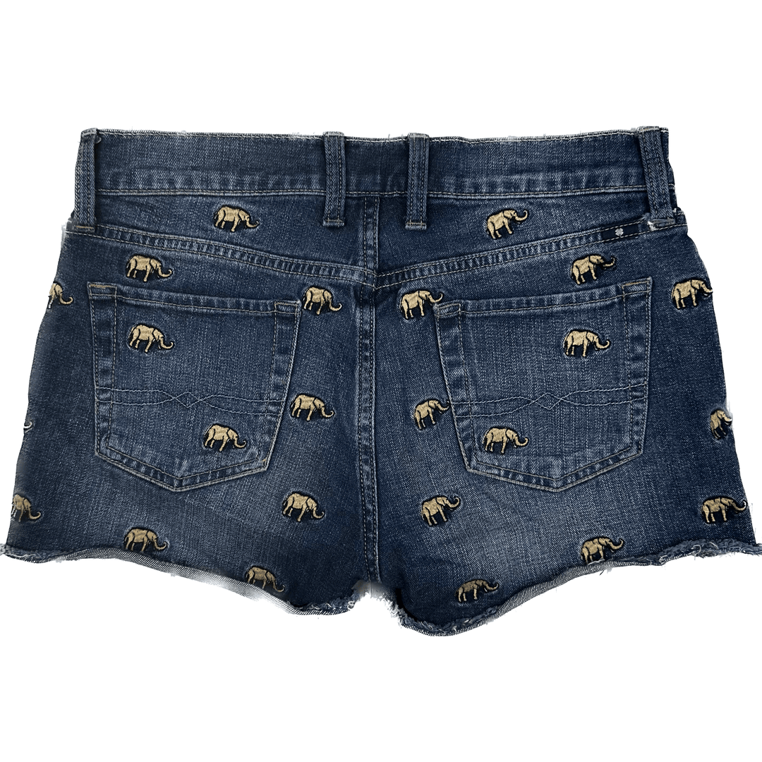 Lucky Brand Embroidered 'Malibu' Denim Shorts - Size 25 or 7AU - Jean Pool