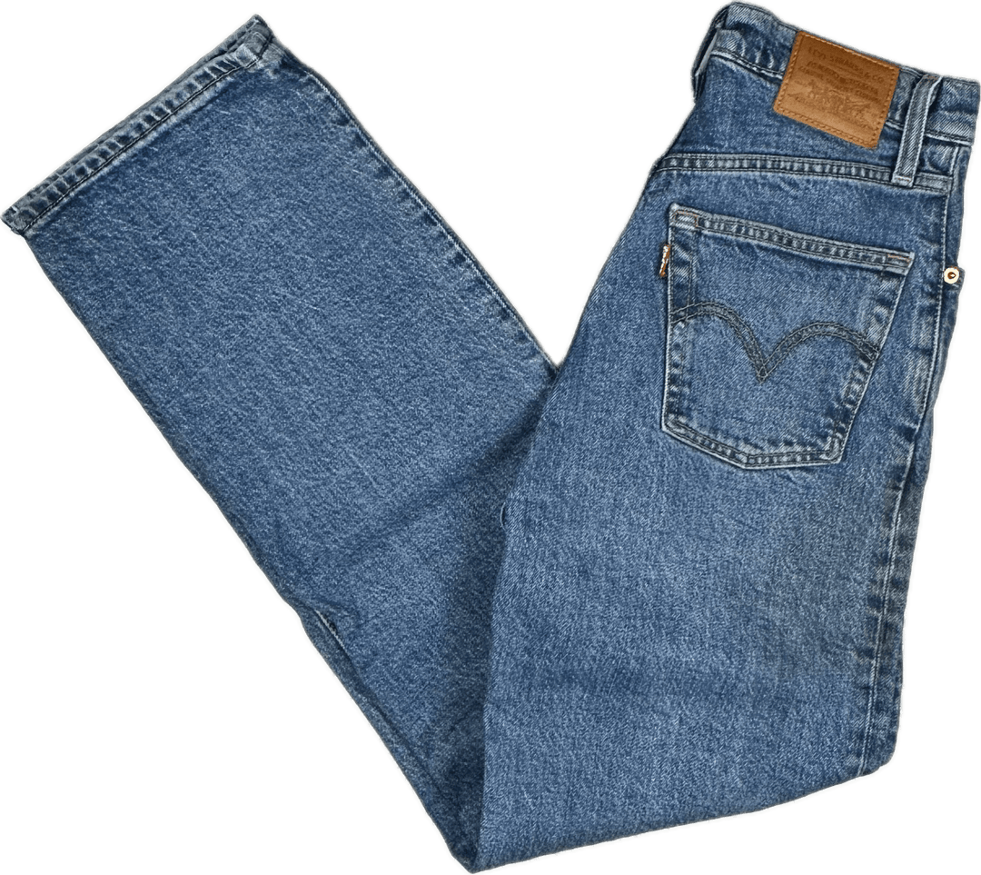 Levis Ladies ‘Ribcage Straight’ Button Fly Jeans  - Size 25