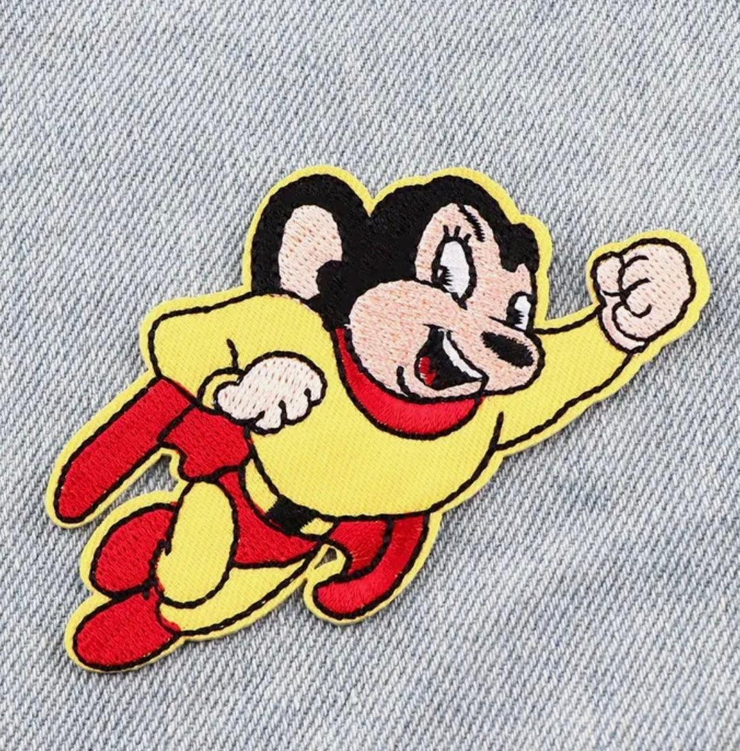 Mighty Mouse- Embroidered Patch - Jean Pool