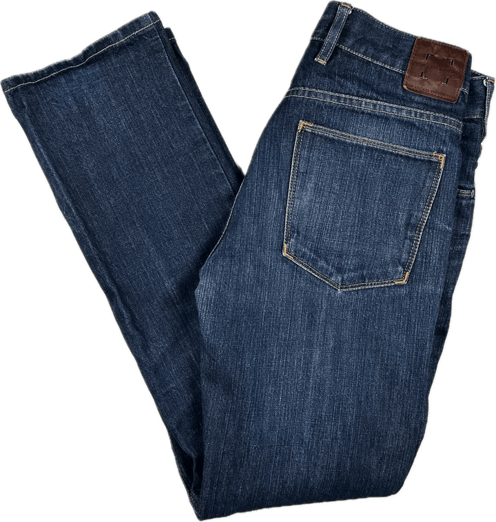 Local People Japanese  Denim Slim Straight Jeans - Size 31/34