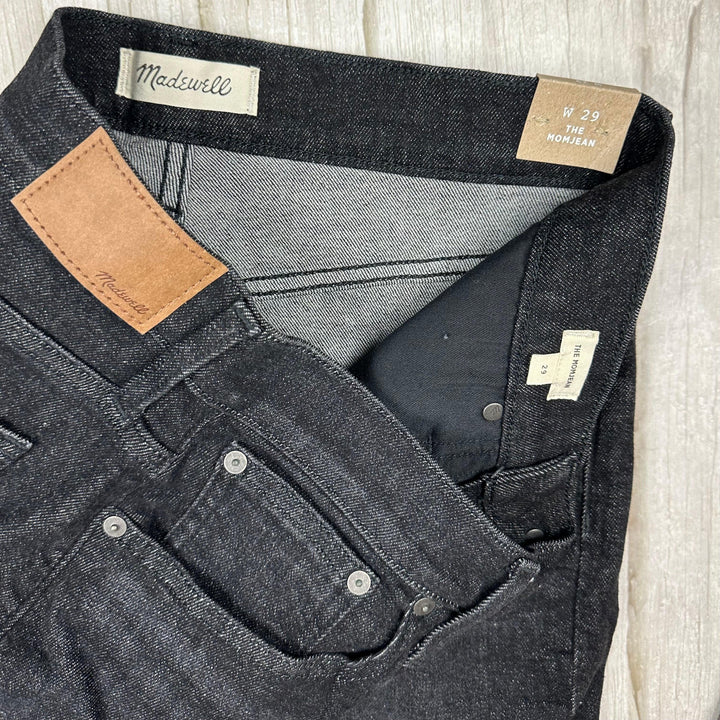 NWT- Madewell Ladies 'The Momjean' Black Jeans- Size 29"