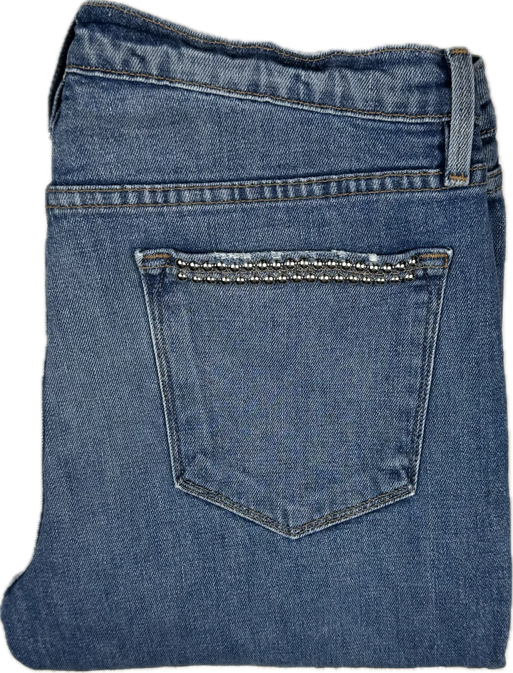 Frame Denim 'Le High Straight' Anstee Studded Jeans -Size 31