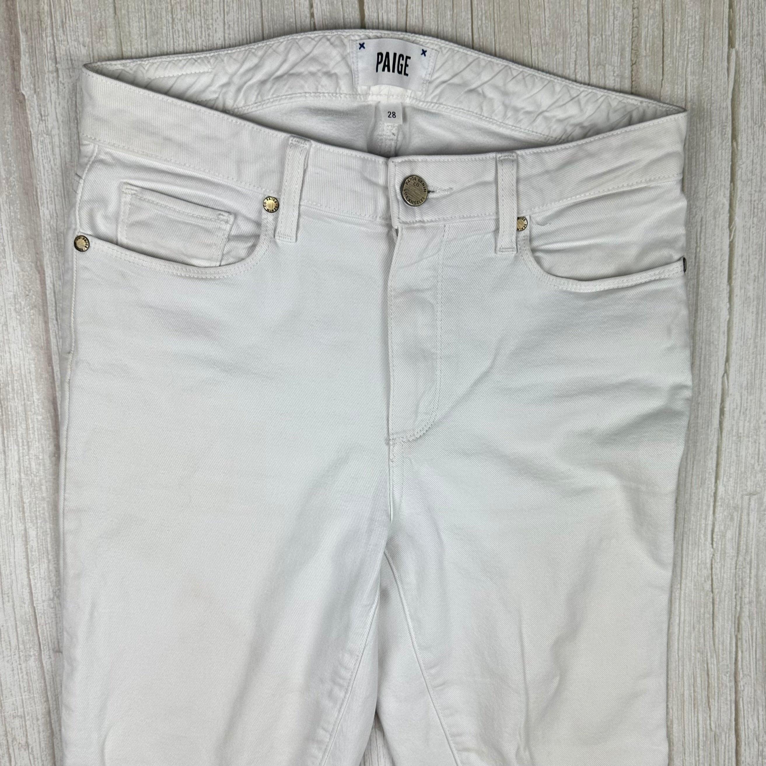 PAIGE outlets White Denim Skinny Jeans Size 28