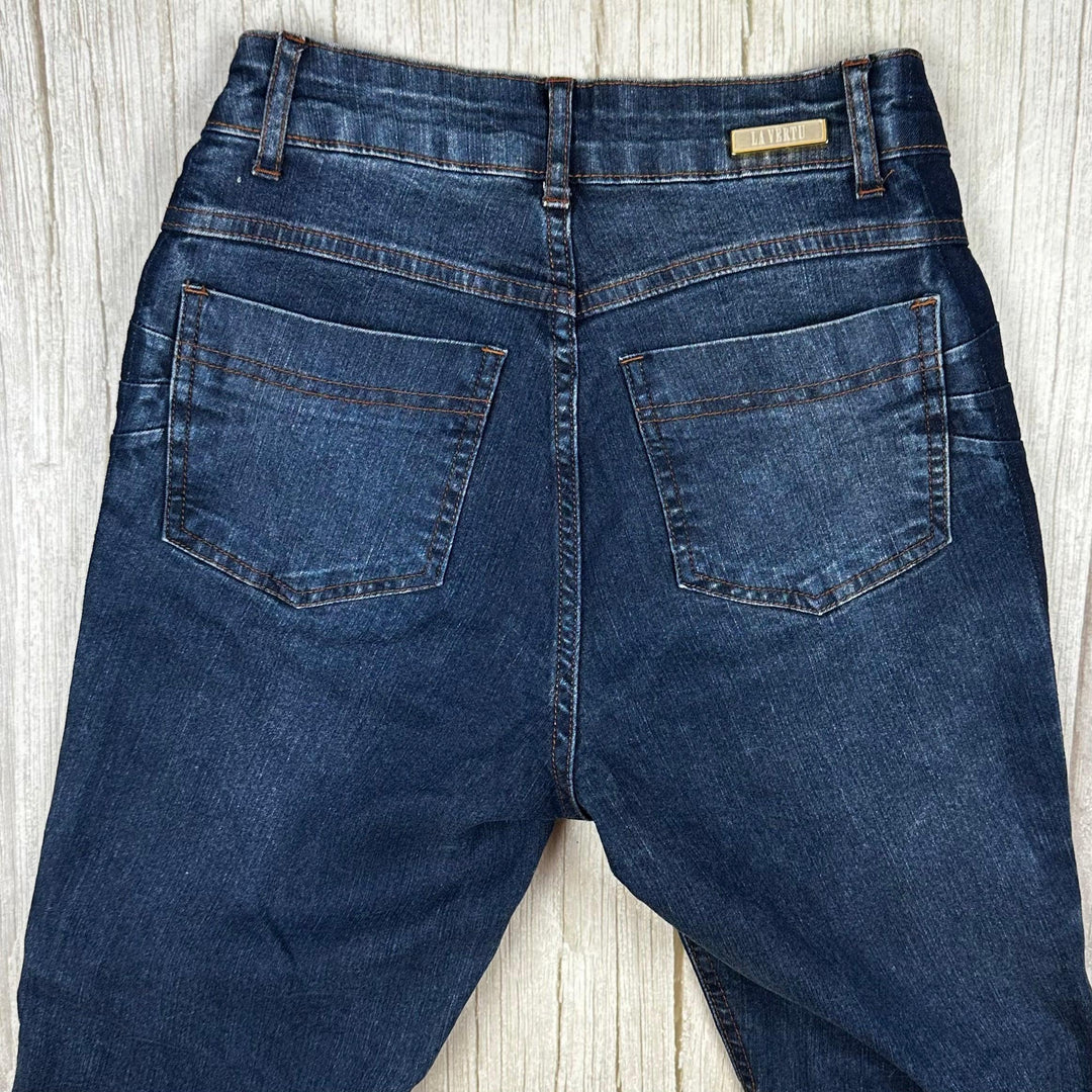 La Vertu High Blue Skinny Cuff Crop Jeans - Size 6