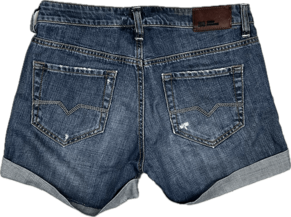 Hugo Boss Cuffed Denim Ladies Shorts- Size 28 - Jean Pool