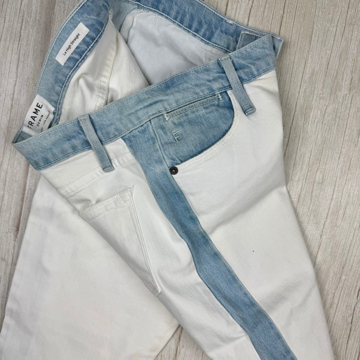 Frame Denim 'Le High Straight' Colourblock Jeans -Size 26