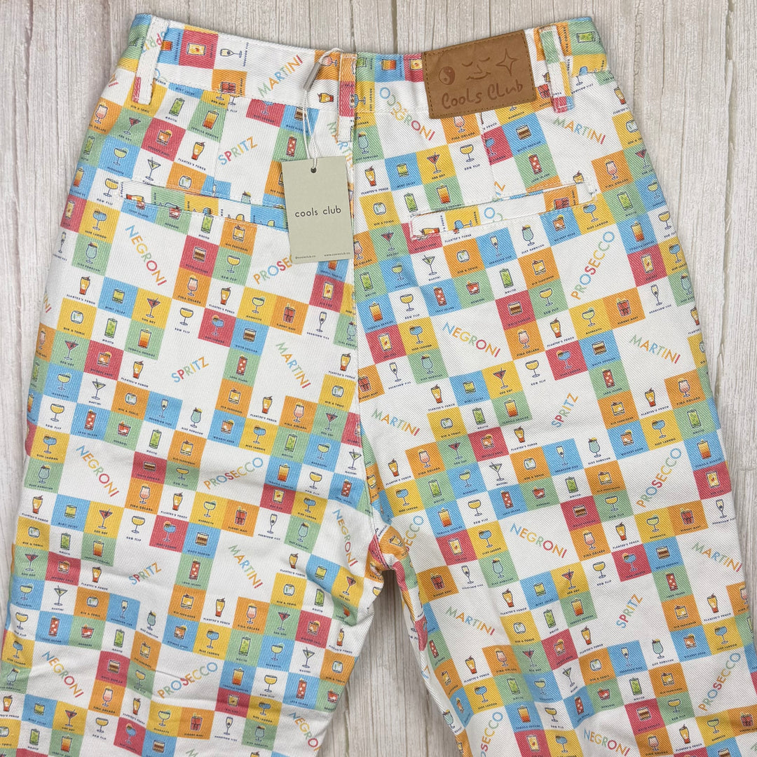 NWT - 'Cocktail Hour' California Pant Printed Jeans by Cools Club - Size 8