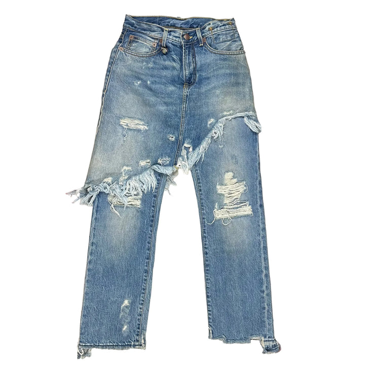 R13 Made in Italy 'Double Classic' Skirted Jeans- Size 24