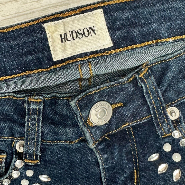 Hudson USA Girls Mid Rise Skinny Jewelled Jeans - Size 6Y - Jean Pool