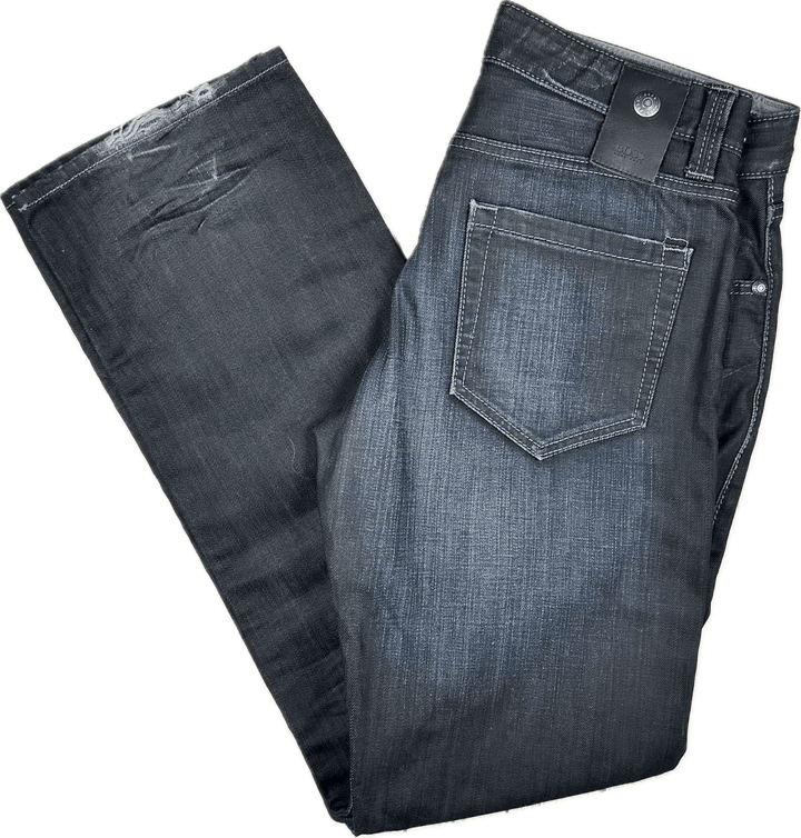 Hugo Boss Mens 'Selvedge' Straight Fit Jeans - Size 34/34 - Jean Pool