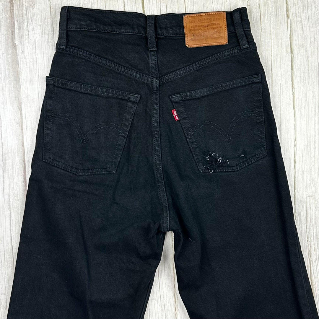 Levis Ladies Black ‘Ribcage Straight Ankle’ Jeans  - Size 24