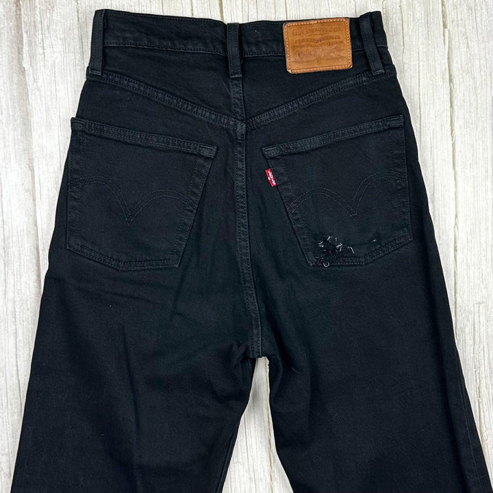 Levis Ladies Black ‘Ribcage Straight Ankle’ Jeans  - Size 24