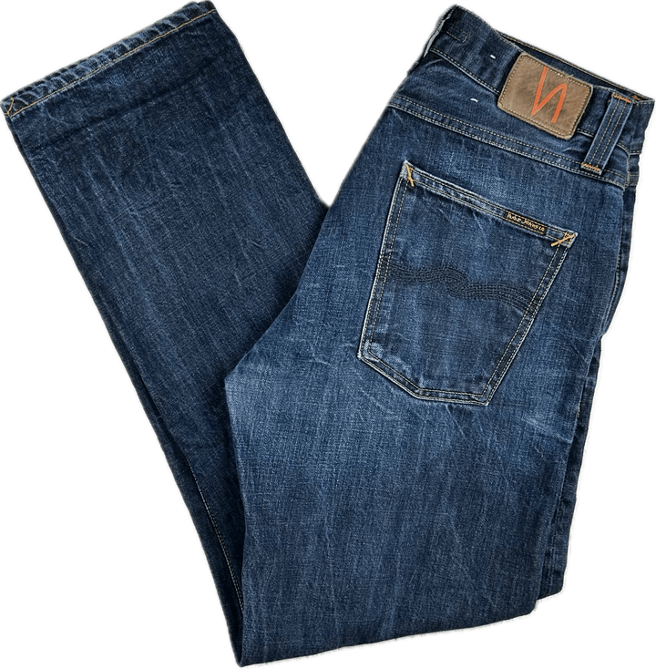 Nudie Jeans Co. 'Big Bengt' Dark Crinkle Jeans - Size 32/32