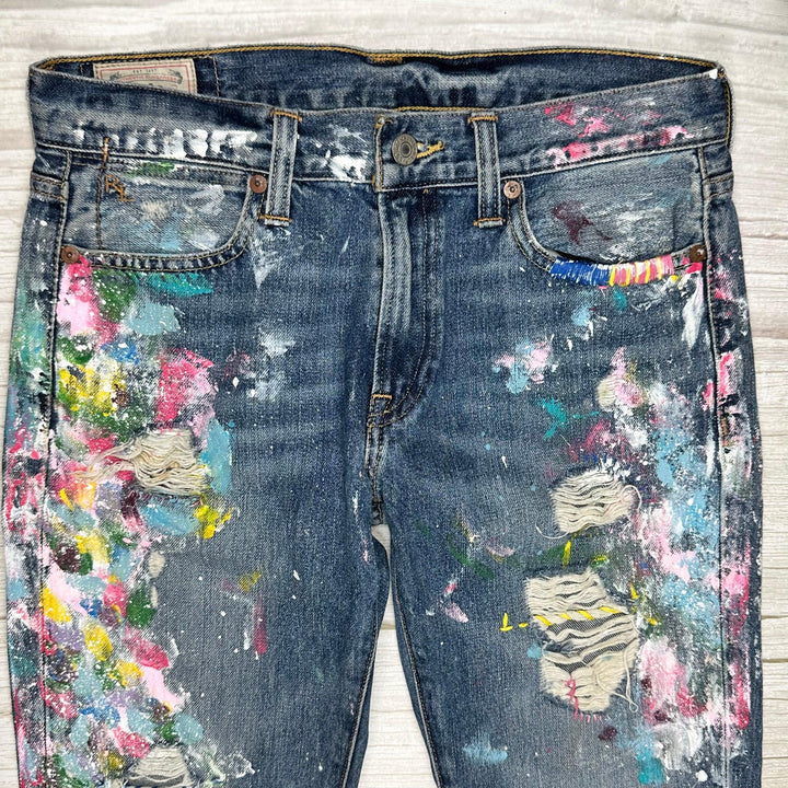 Ralph Lauren 'Astor' Slim Boyfriend Paint Splatter Jeans - Size 26 - Jean Pool