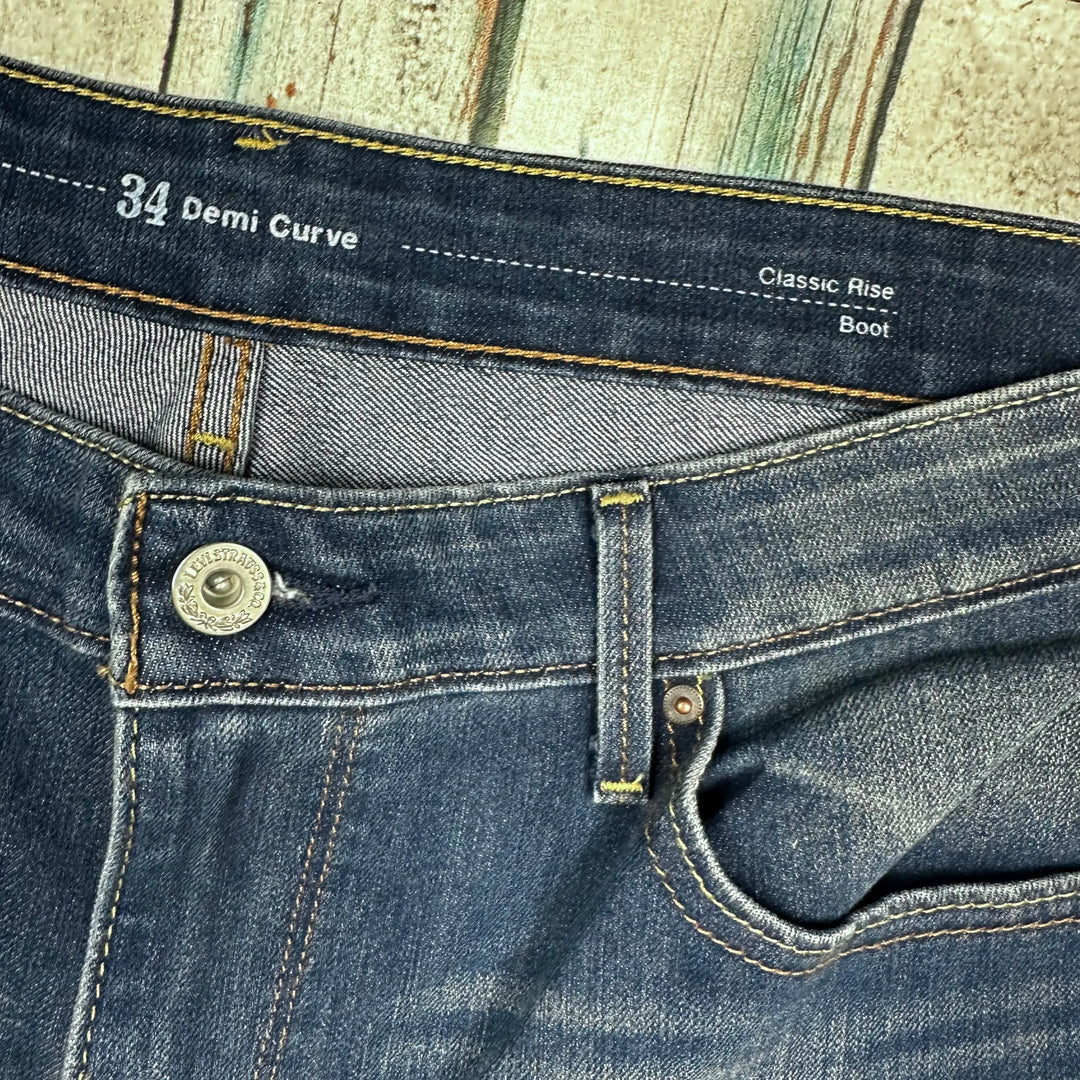 Levis Demi Curve Classic Boot Cut Stretch Jeans -Size 34 (16AU) - Jean Pool