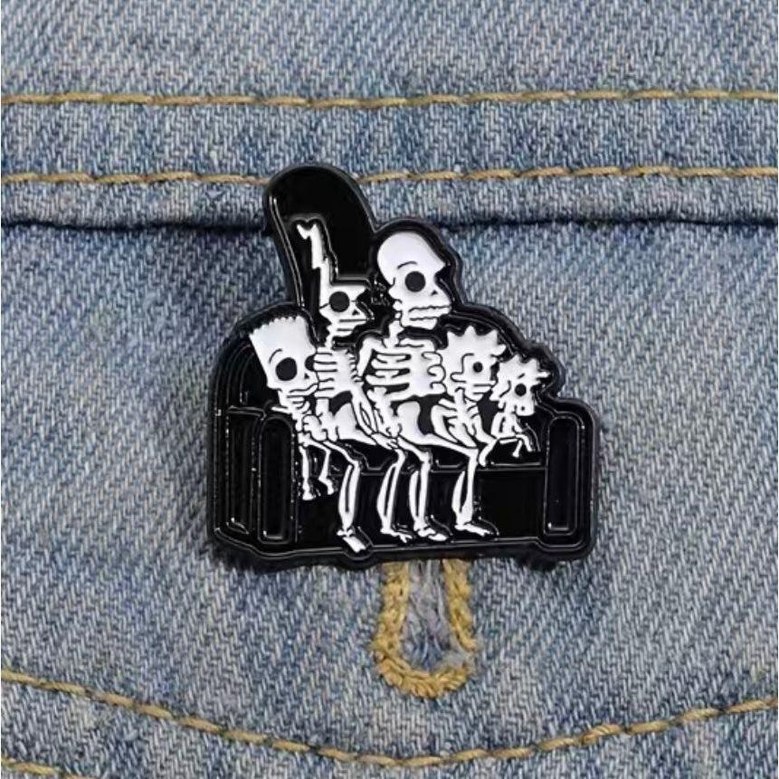 Skeleton Simpsons - Enamel Pin - Jean Pool