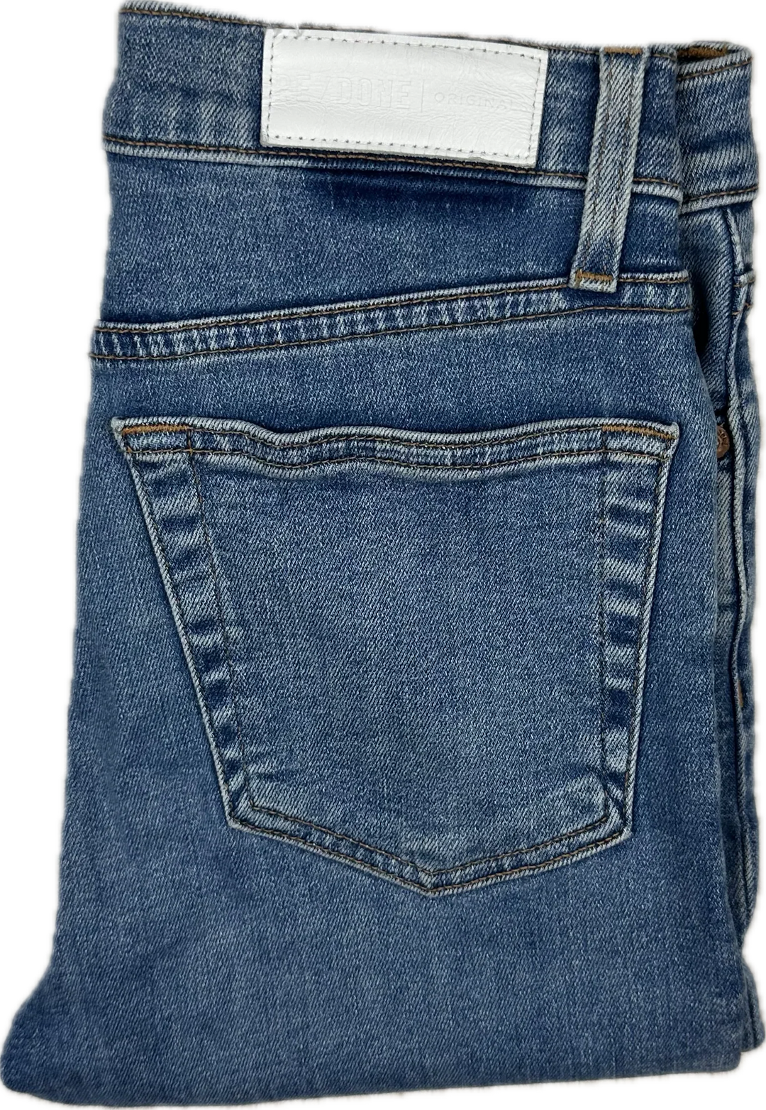RE/DONE High Rise Ankle Crop Stretch Jeans -Size 26