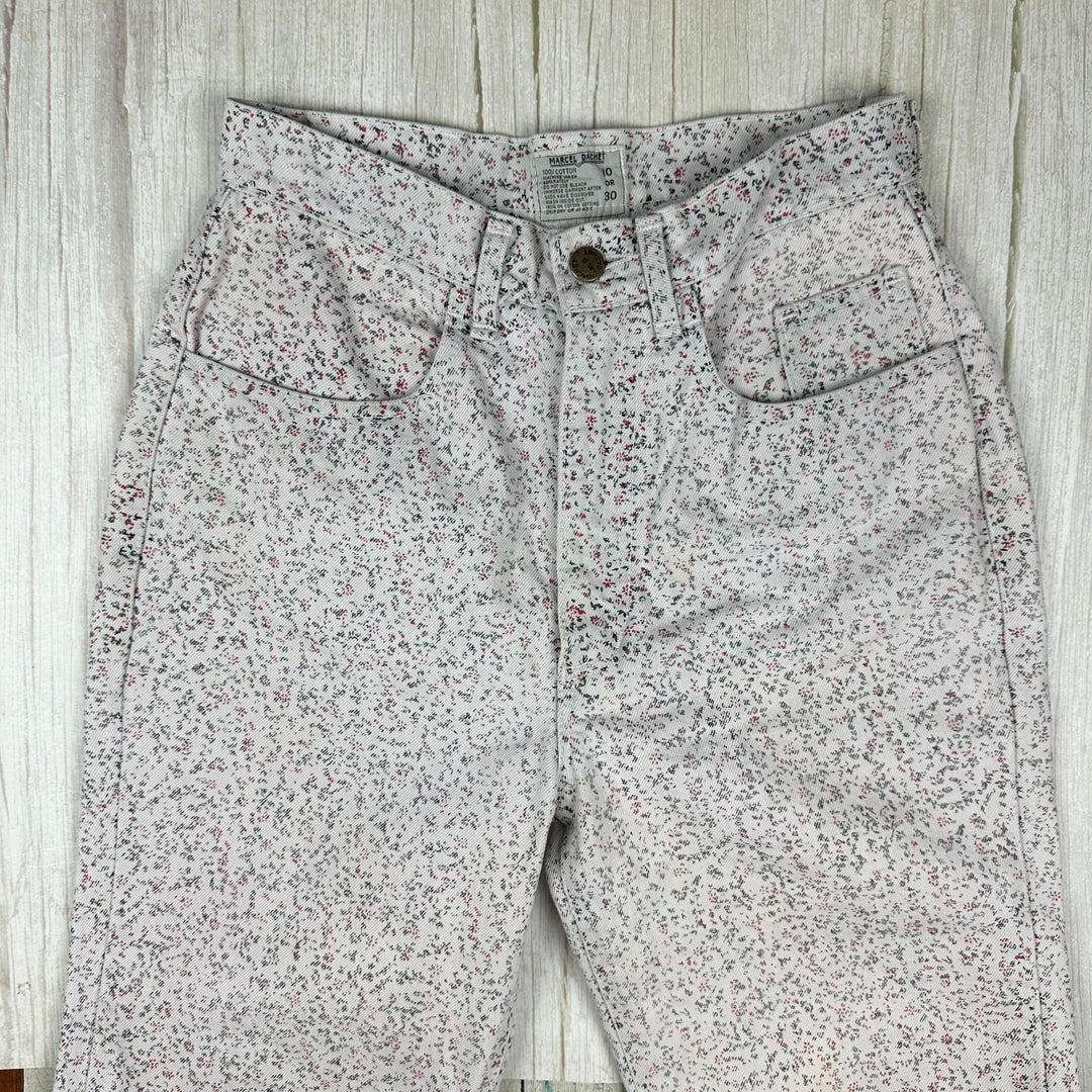 Marcel Dachet 80s Vintage Floral Jeans - Size 10 - Jean Pool