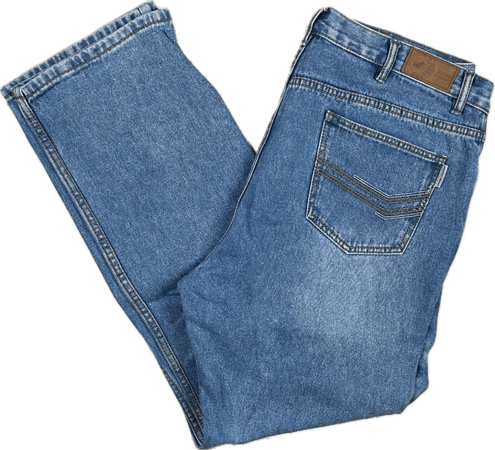 Ringers Mens 'Barrington' Mid Rise Slim'Stretch Jeans - Size 38