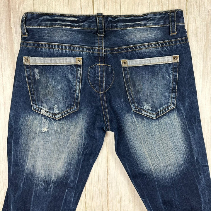 DSquared Ladies Distressed Straight Leg Jeans- Suit Size 9/10