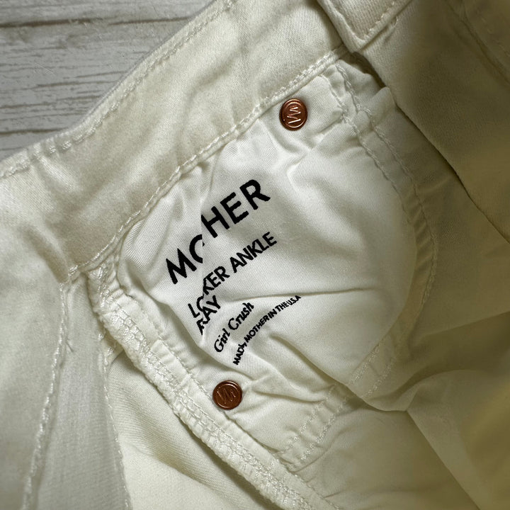 NEW- Mother 'Looker Ankle Fray' Girl Crush White Jeans - Size 26