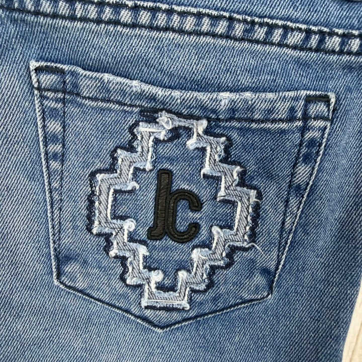 NWT- Just Cavalli Italy Ladies Logo Pocket Jeans - Size 26"