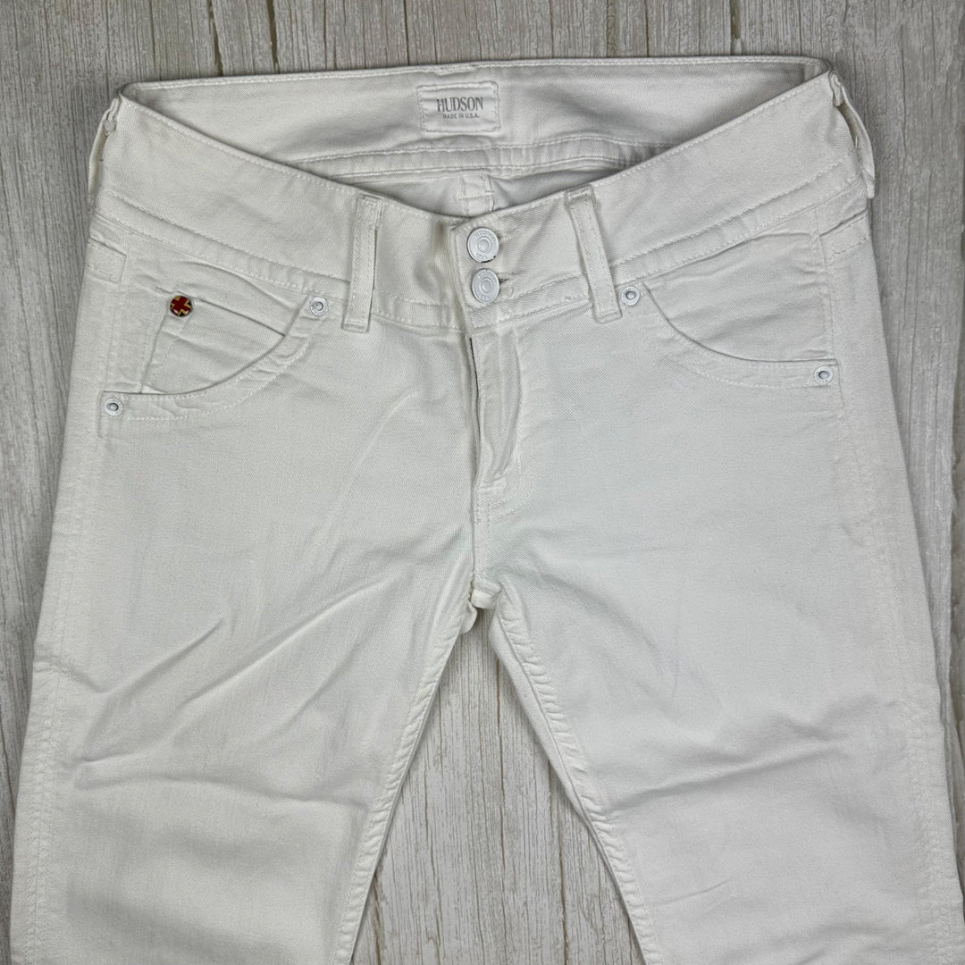 Hudson USA  White Bootflare Flap Pocket Jeans - Size 27