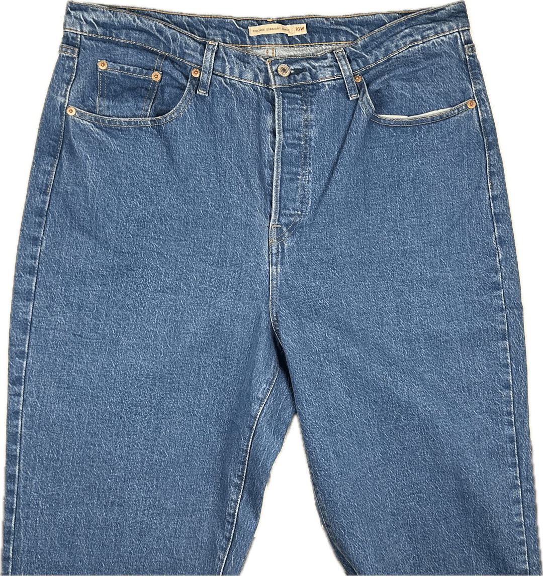 Levis Ladies ‘Ribcage Straight Ankle’ Jeans  - Size 16W