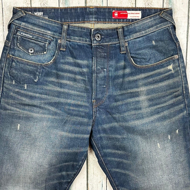 G Star Mens Japanese Selvedge 3D Relaxed Tapered Jeans -Size 32/32 - Jean Pool