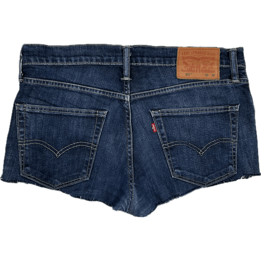 Levis 511 Reworked Ladies Cut off Denim Shorts - Size 33 - Jean Pool