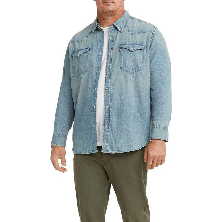 NWT- Levis 'The Barstow Western' Denim Shirt - Size 4XL - Jean Pool