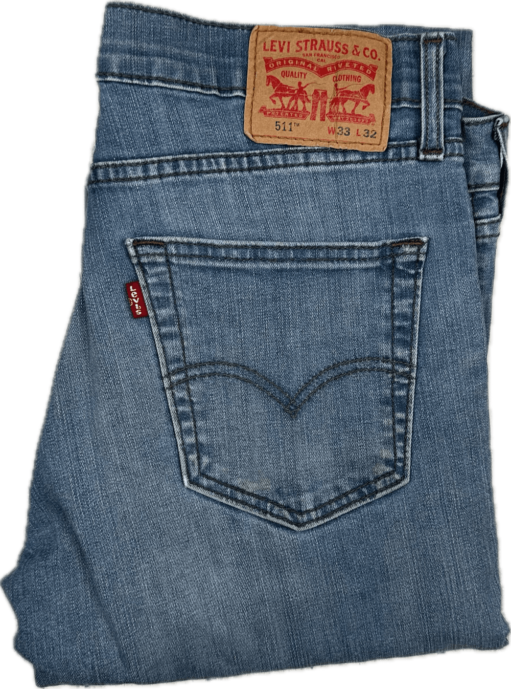 Levis Slim Straight 511 Men's Denim Jeans - Size 33/32 - Jean Pool