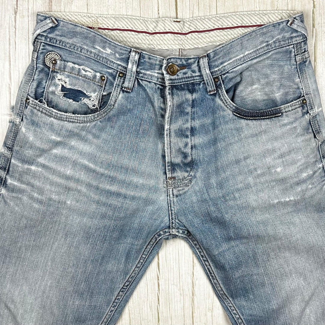 Pepe London Mens 'Havoc' Relaxed Logo Jeans- Size 34