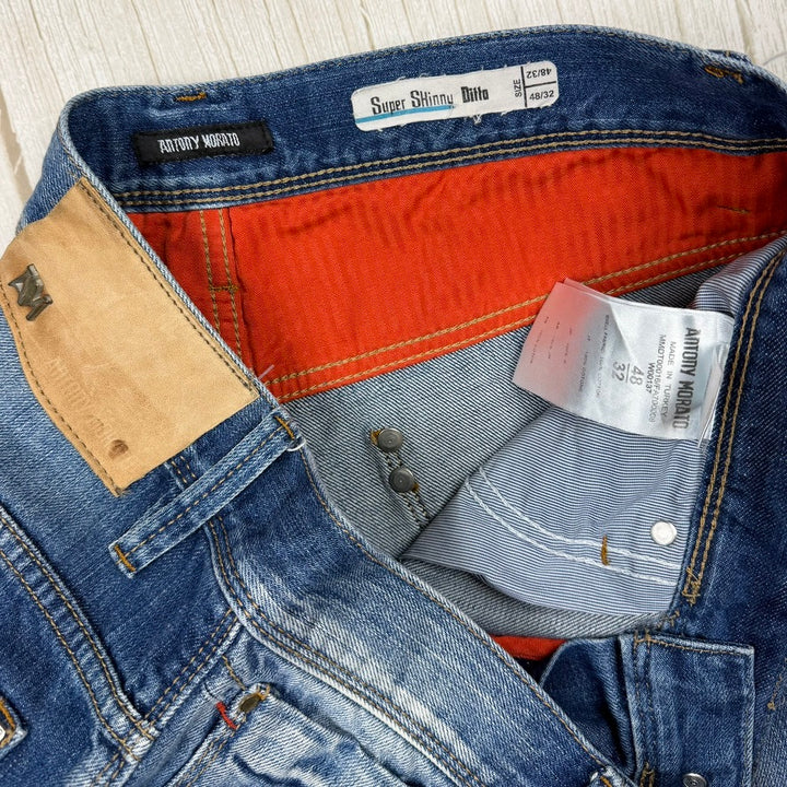 Anthony Morato Italian Mens Low 'Ditto' Jeans -Size 32R