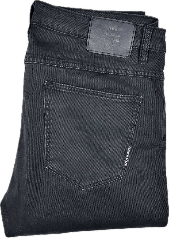 NEUW 'Lou Slim' Mens Stretch Black Jeans - Size 36/34 - Jean Pool