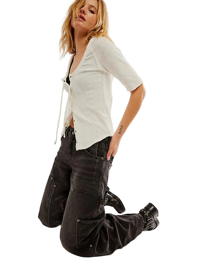 NEW- We the Free (Free People) 'Loren' Carpenter Barrel Jeans - Size 28