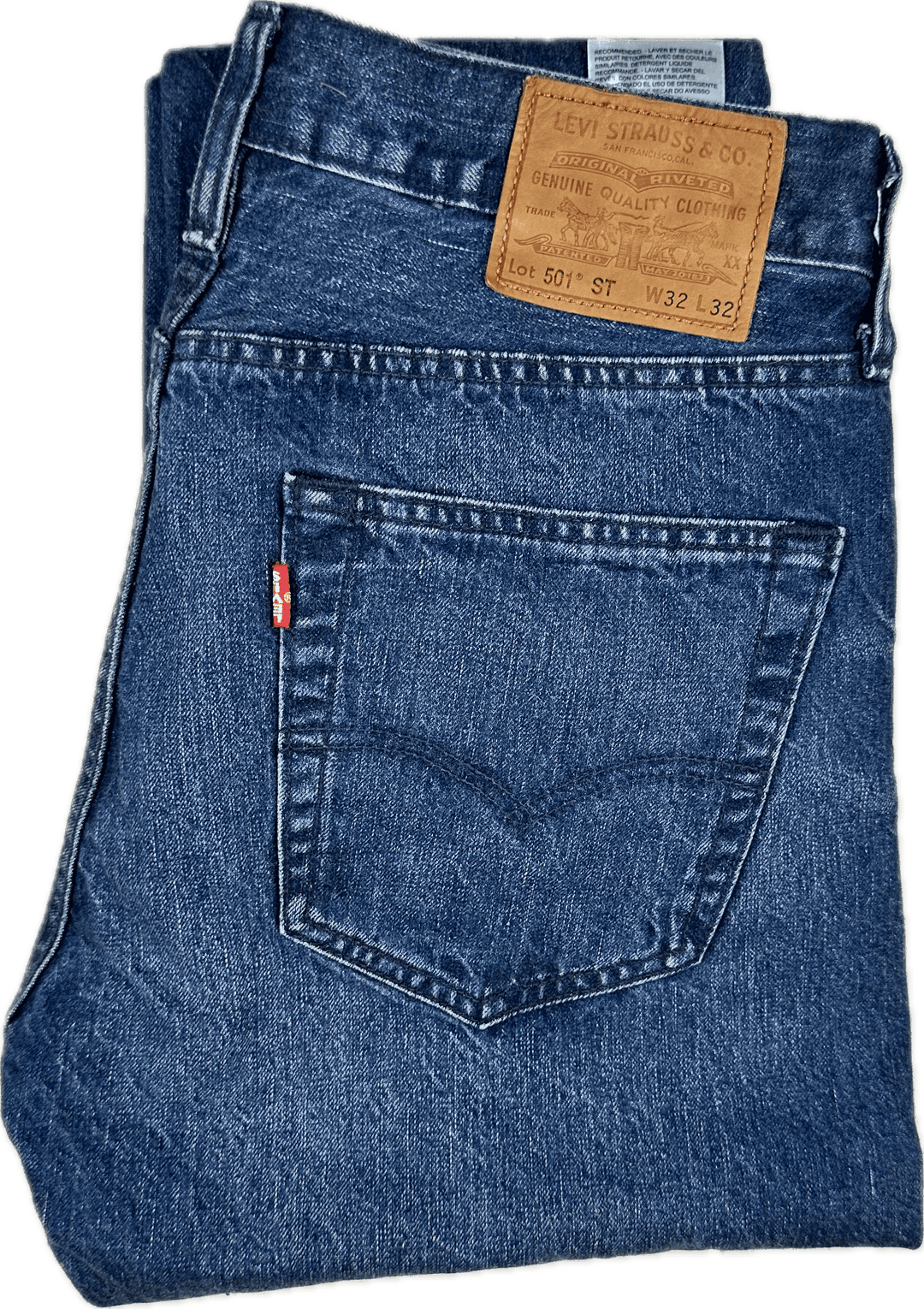 Levis 501 Mens Classic Button Fly Jeans -Size 32R - Jean Pool