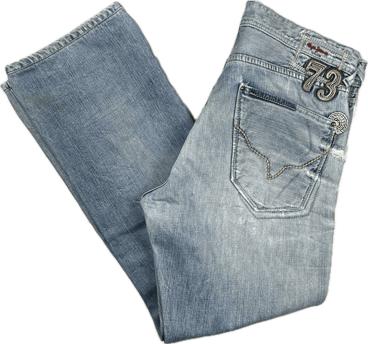 Pepe London Mens 'Havoc' Relaxed Logo Jeans- Size 34