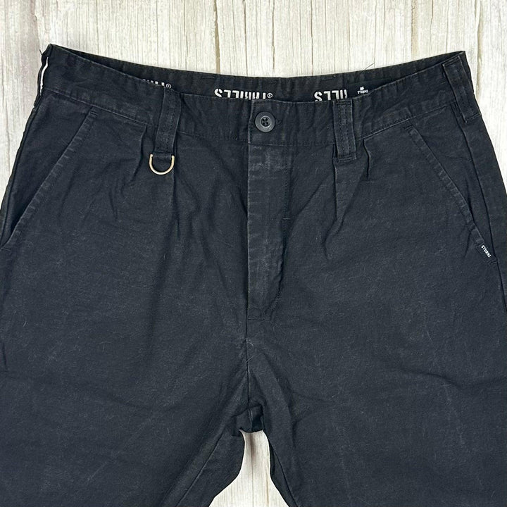 Thrills Mens  Loose Cropped Black Cargo -Size 34