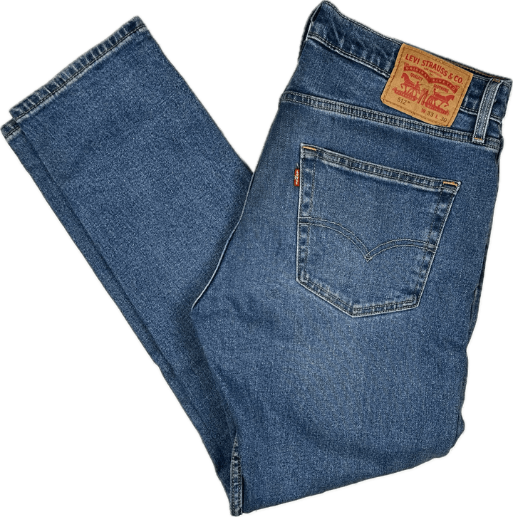 Levis 512 Slim Taper Mens Stretch Denim Jeans  - Size 33/30