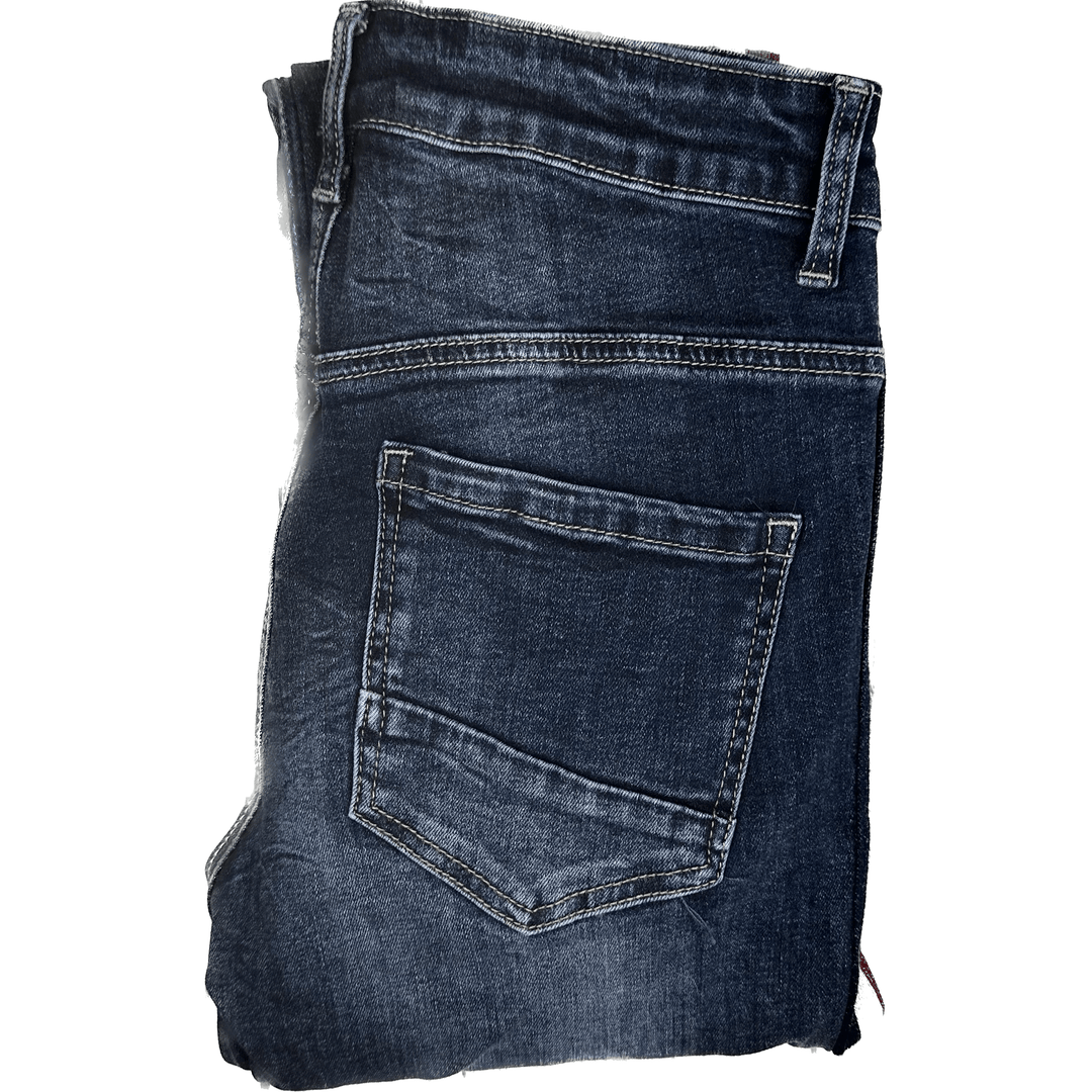 Italian Star High Rise Stripe Sided Jeans - Size 27 - Jean Pool