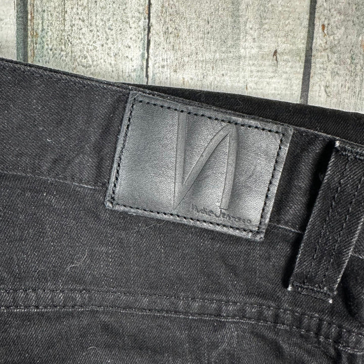 Nudie Jeans Co. 'Slim Jim' Black Black Wash Jeans - Size 34/34 - Jean Pool
