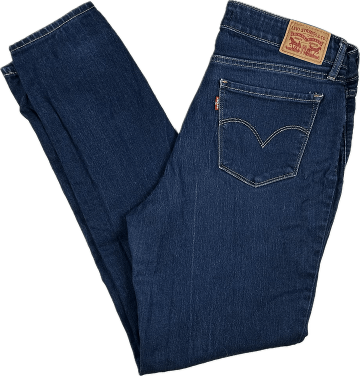 Levis 711 Blue Mid Rise Skinny Jeans -Size 30