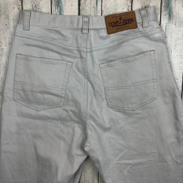 Vintage 90's Corfu Grey 'Stretchies' - Size 10 - Jean Pool