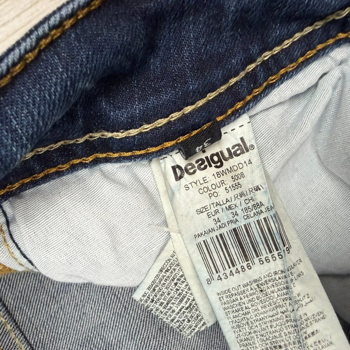 Desigual Mens 'I was here - 1984' Stretch Jeans -Size 34"