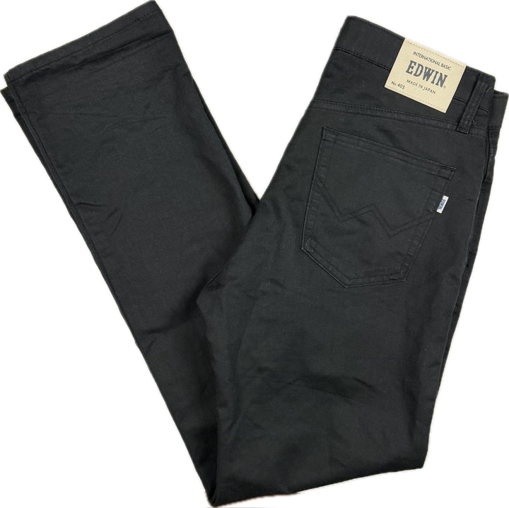 Edwin Made in Japan - '403' Vintage 90's Mens Black Jeans -Size 31