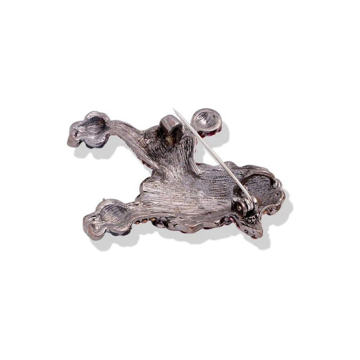 Jewelled pink Poodle Brooch - Jean Pool